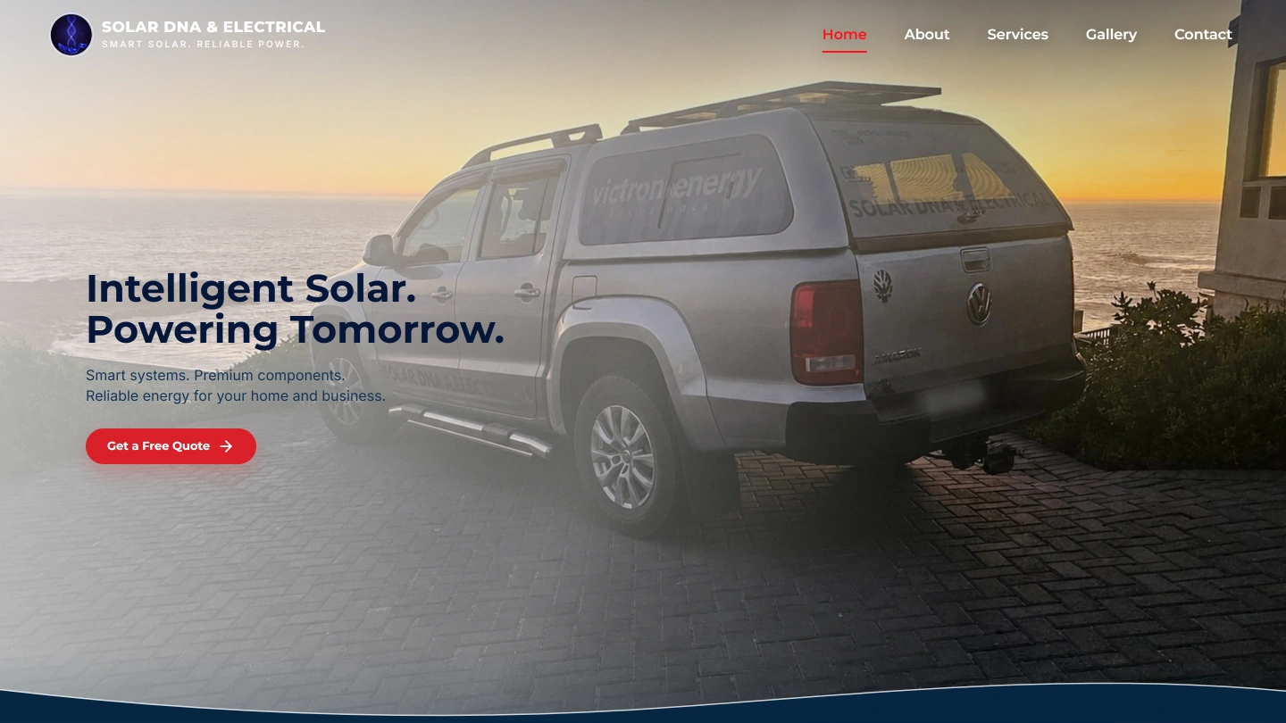 Solar DNA & Electrical website design